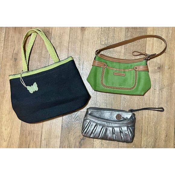Lot of 3 Women’s Handbags Liz Claiborne Kim Rogers ELLE Tote Purse Set - Picture 1 of 15